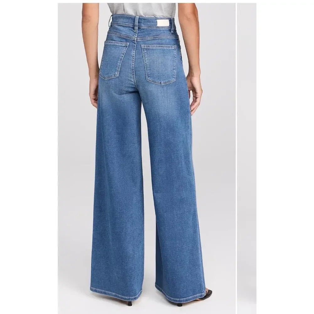 DL1961 Hepburn wide leg jeans river bank sz 30 $229 - Picture 2 of 6